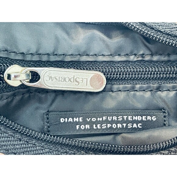 DVF x LeSportsac Geometric X Tote Crossbody Purses & Pouches Set of 4 VTG Nylon - Picture 3 of 12